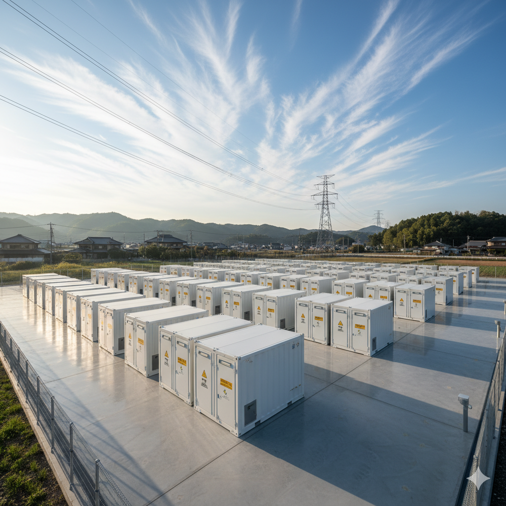 蓄電池設備の俯瞰写真