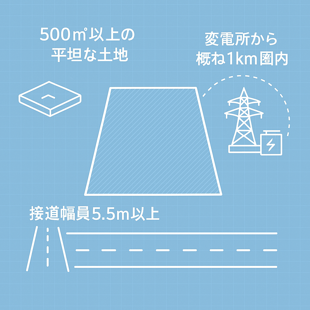 求める用地条件の概要図